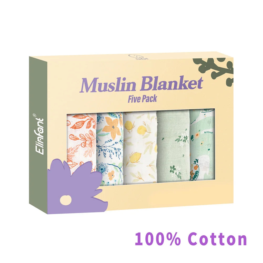 489013712653125pcs Muslin Bib Burp Cloth I Baby Scarf Handkerchief I 100% Cotton Bib - Koko Mee