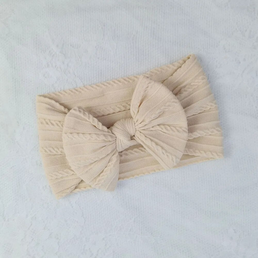 Baby Toddler Beige Headband I Infant Hair Accessory I Bow Head Band - Koko Mee