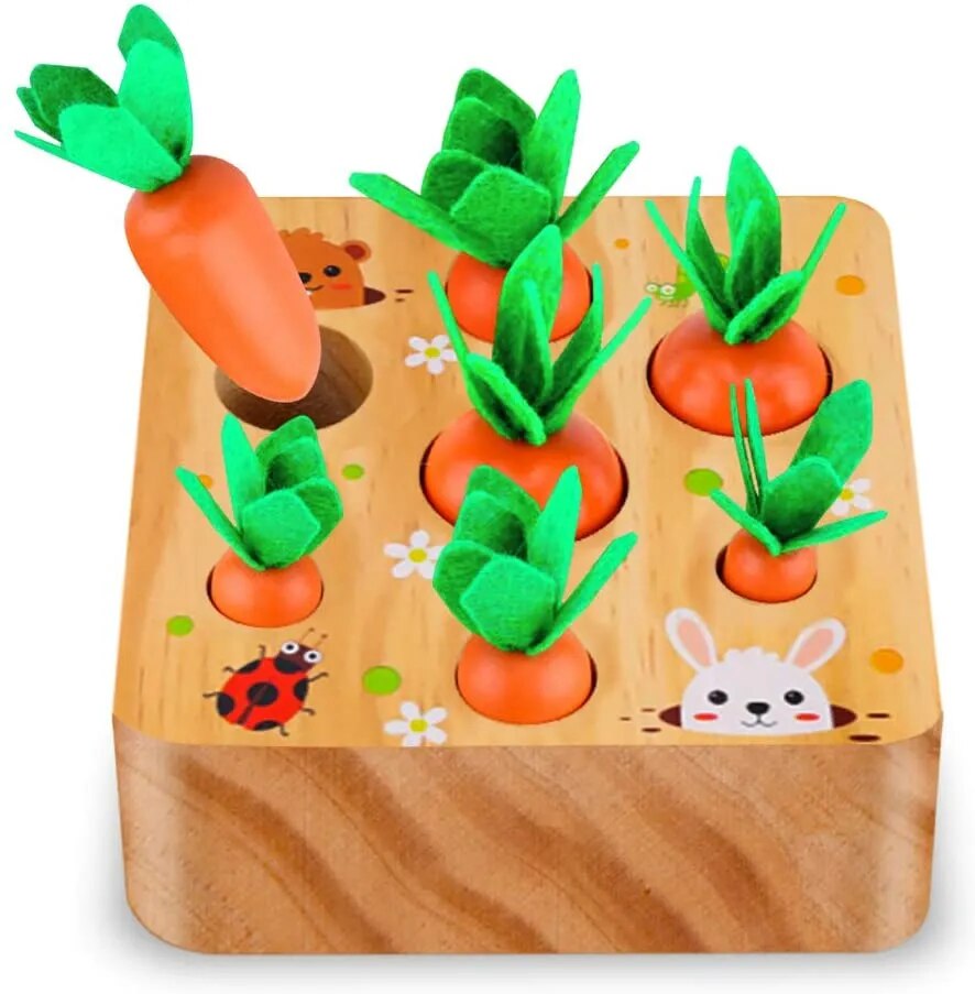 Kid's Pull Carrot Wooden Set - Koko Mee - Montessori