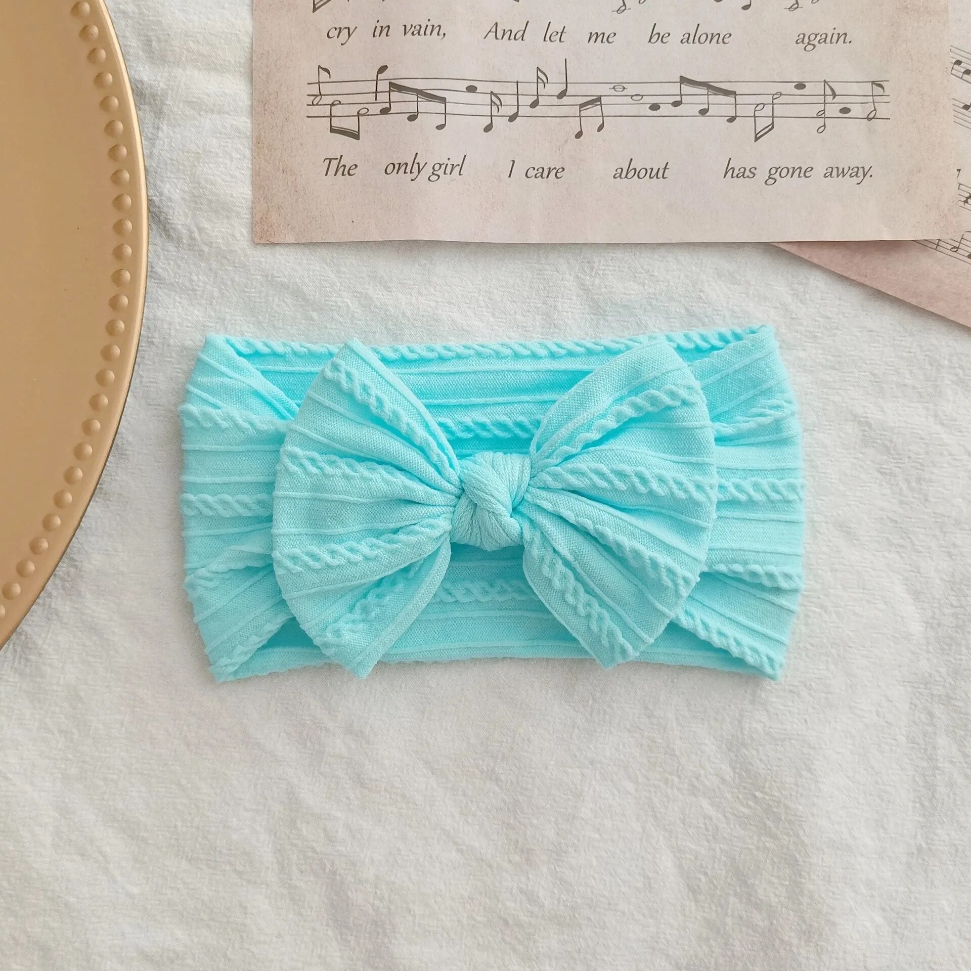 Baby Toddler  Headband I Infant Hair Accessory I Bow Blue Head Band - Koko Mee