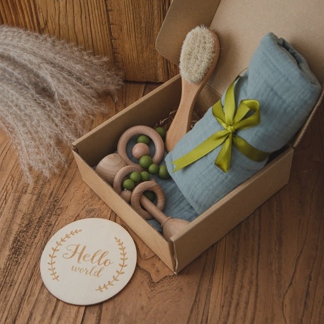 Baby Bath Toys Set with Swaddle Wrap - Koko MeeBaby Gift Set