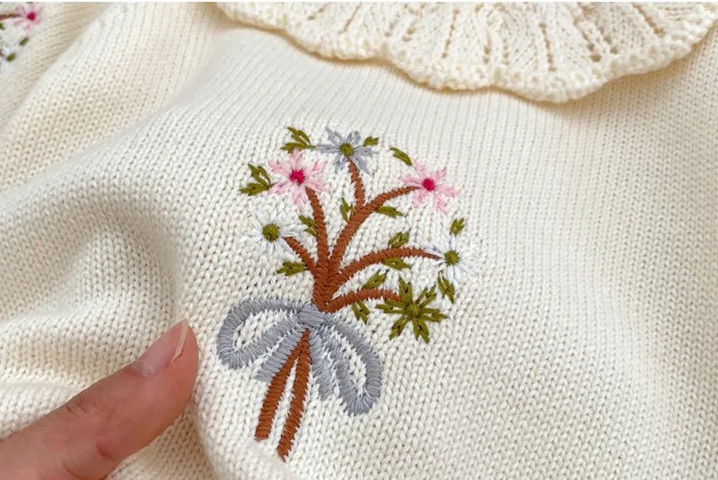 Baby Toddler Girls Embroidery Sweater - Koko Mee