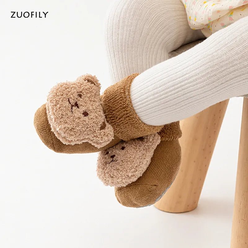 Cartoon Animal Baby Socks I Winter Anti Slip Soled Newborn Toddler Socks I Kids Socks - Koko MeeBaby Accessories