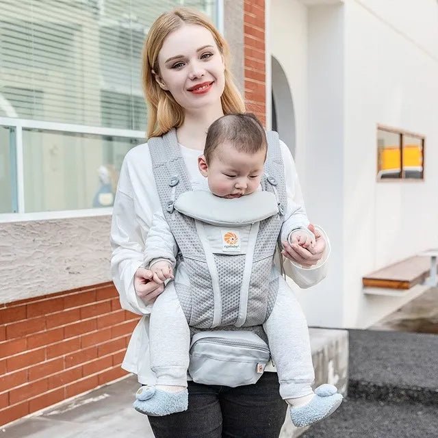 Ergonomic Baby Carrier I Cool Air Mesh Cotton Backpack - Koko Mee