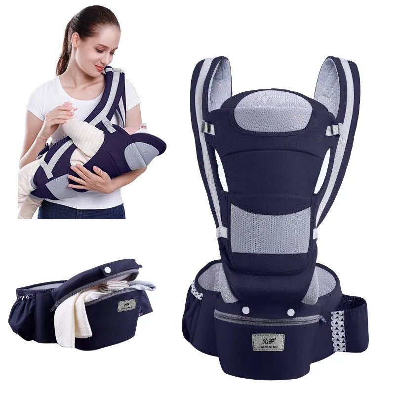 Ergonomic Baby Carrier Waist Stool With Storage Bag - Koko Mee