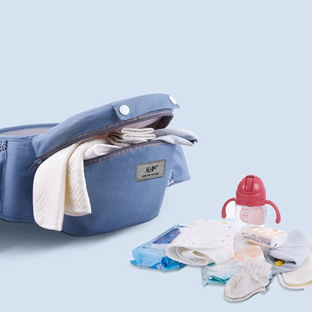 Ergonomic Baby Carrier Waist Stool With Storage Bag - Koko Mee