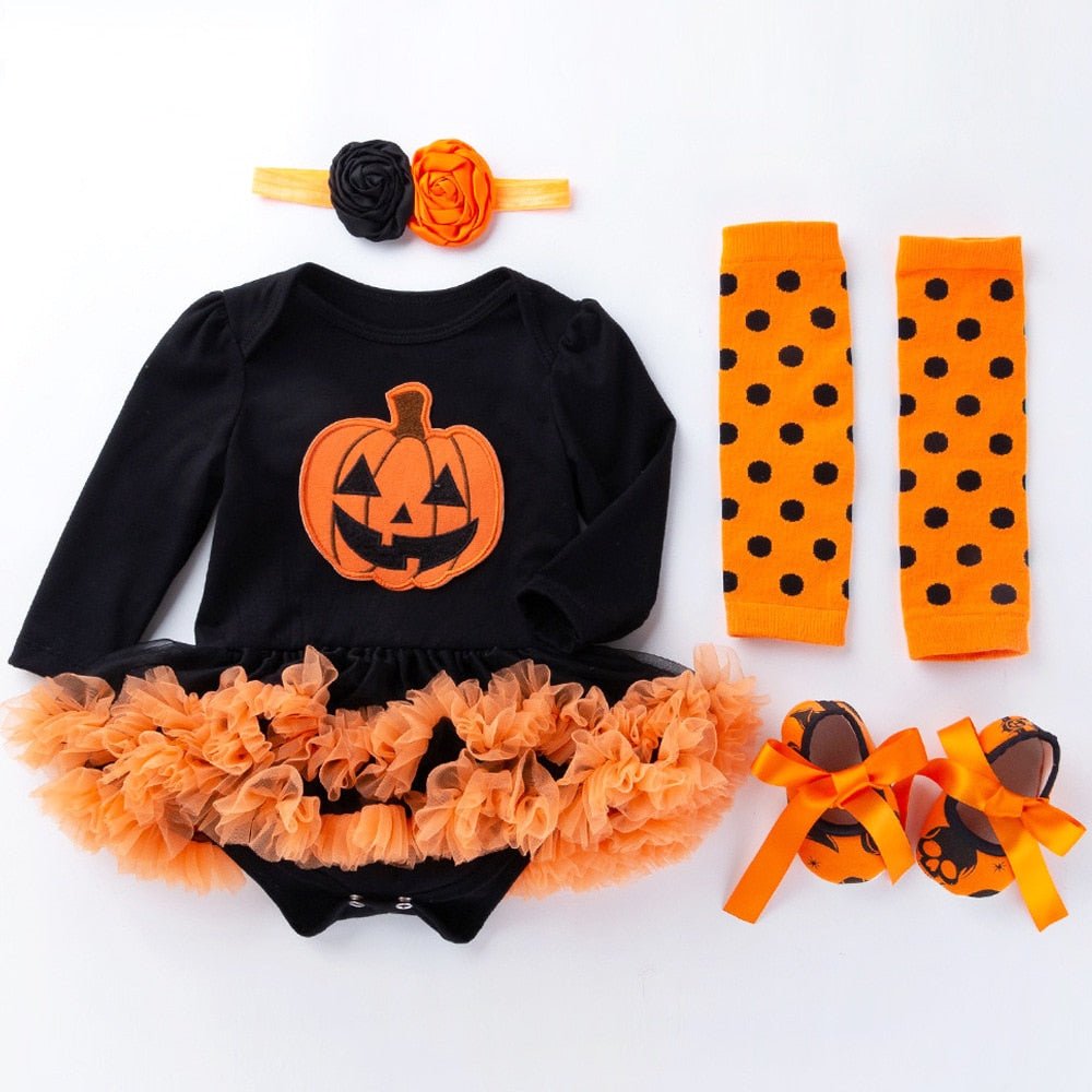 Halloween Baby Girls Pumpkin Costume Pumpkin - Koko Mee