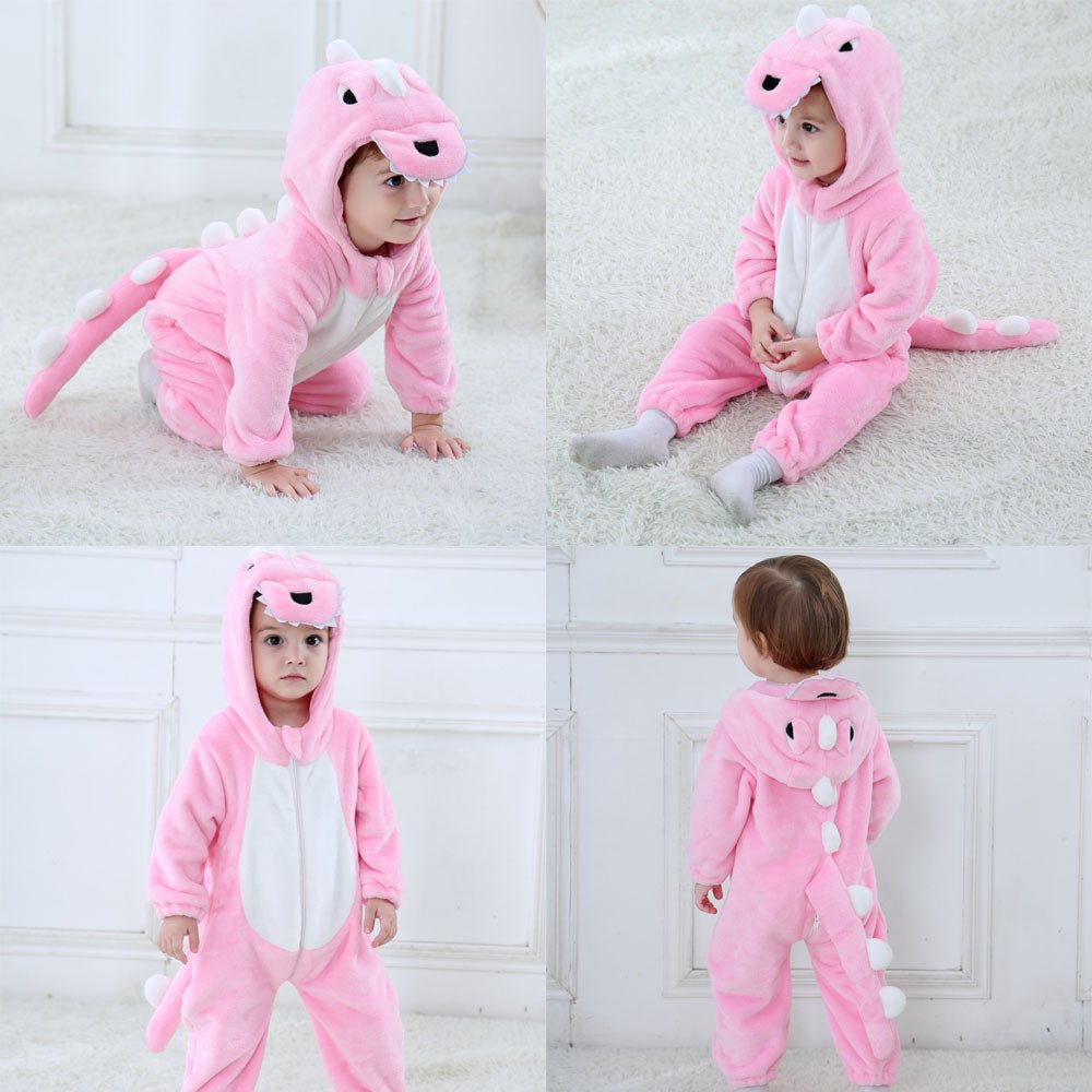 Infant Toddler Animal Costumes I Rabbit Dog Lion Tiger Dinosaur Onesies I Halloween I Romper - Koko Mee