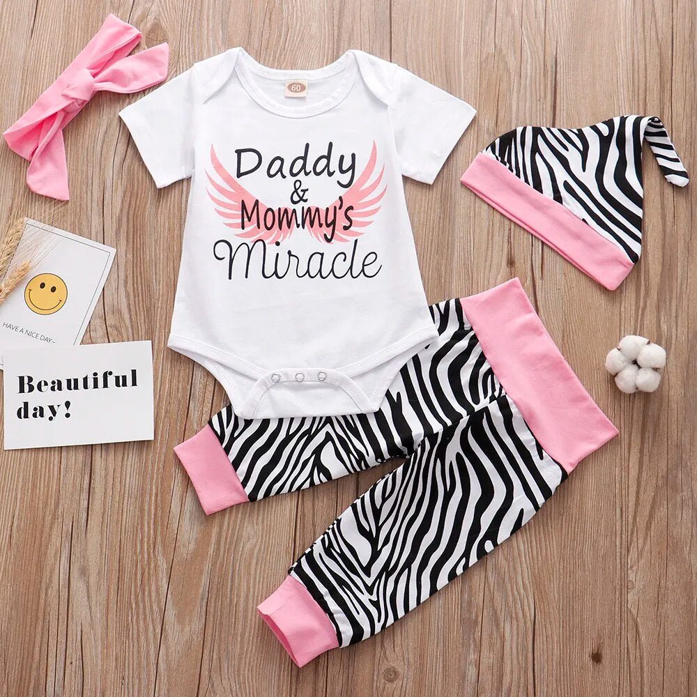 Newborn Infant Baby Rainbow Outfit I 3PCS Baby Trendy Print Outfits I - Koko Mee