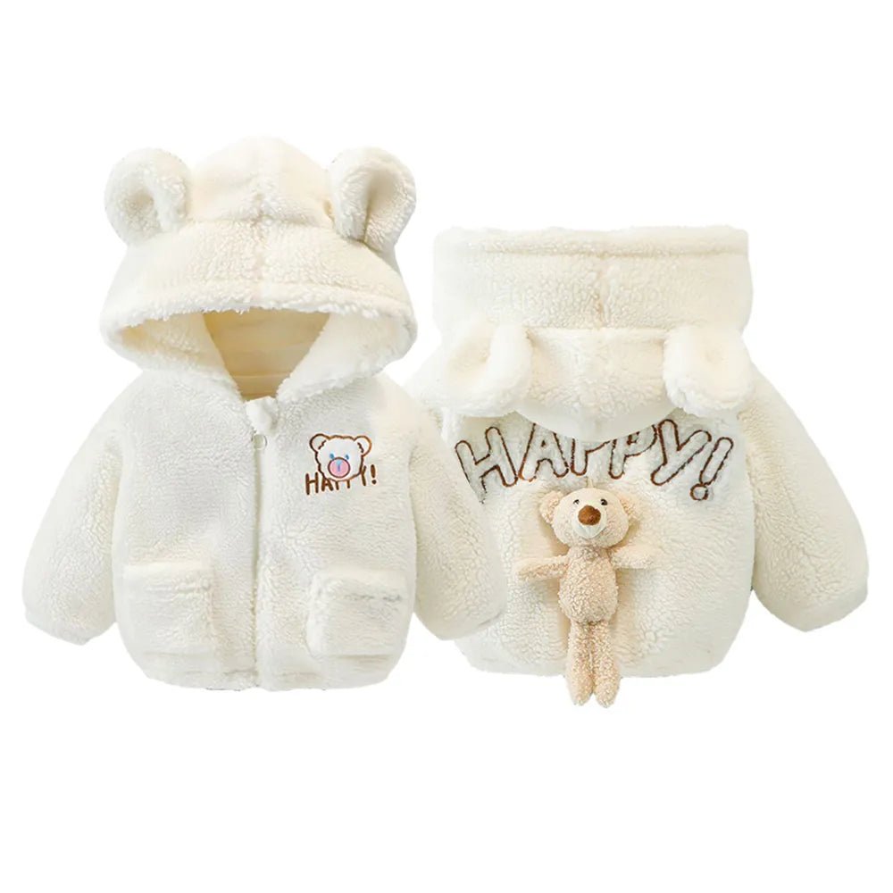 Plush Bear Ears Hooded Kids Jacket - Koko Mee