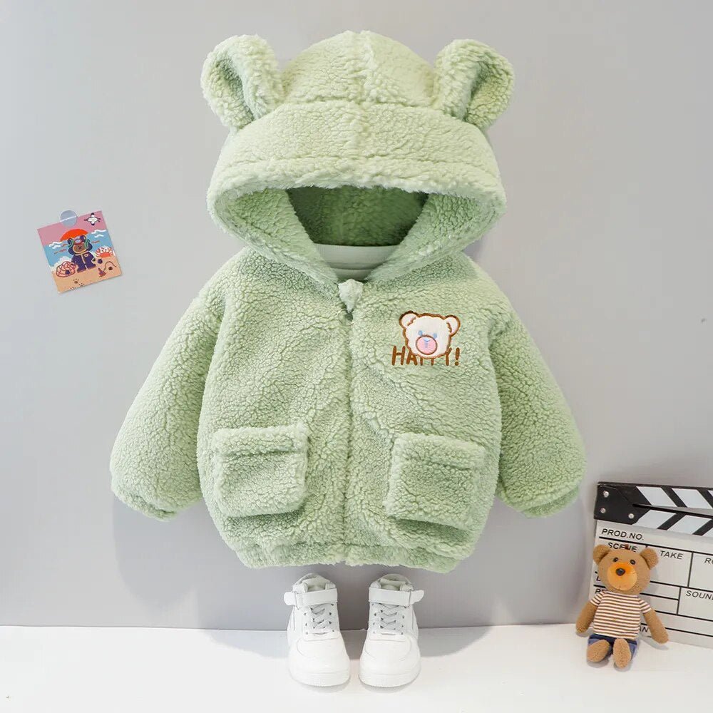 Plush Bear Ears Hooded Kids Jacket - Koko Mee