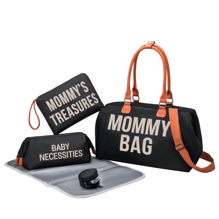 Travel-Mommy-Baby-Diaper-Bag-with-Embroidery-Letters-and-Milk-Bottle-Insulation-Koko Mee